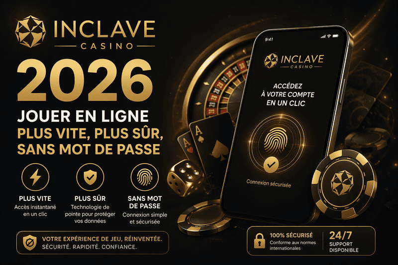 Inclave Casino 2026 : jouer en ligne plus vite, plus sûr, sans mot de passe